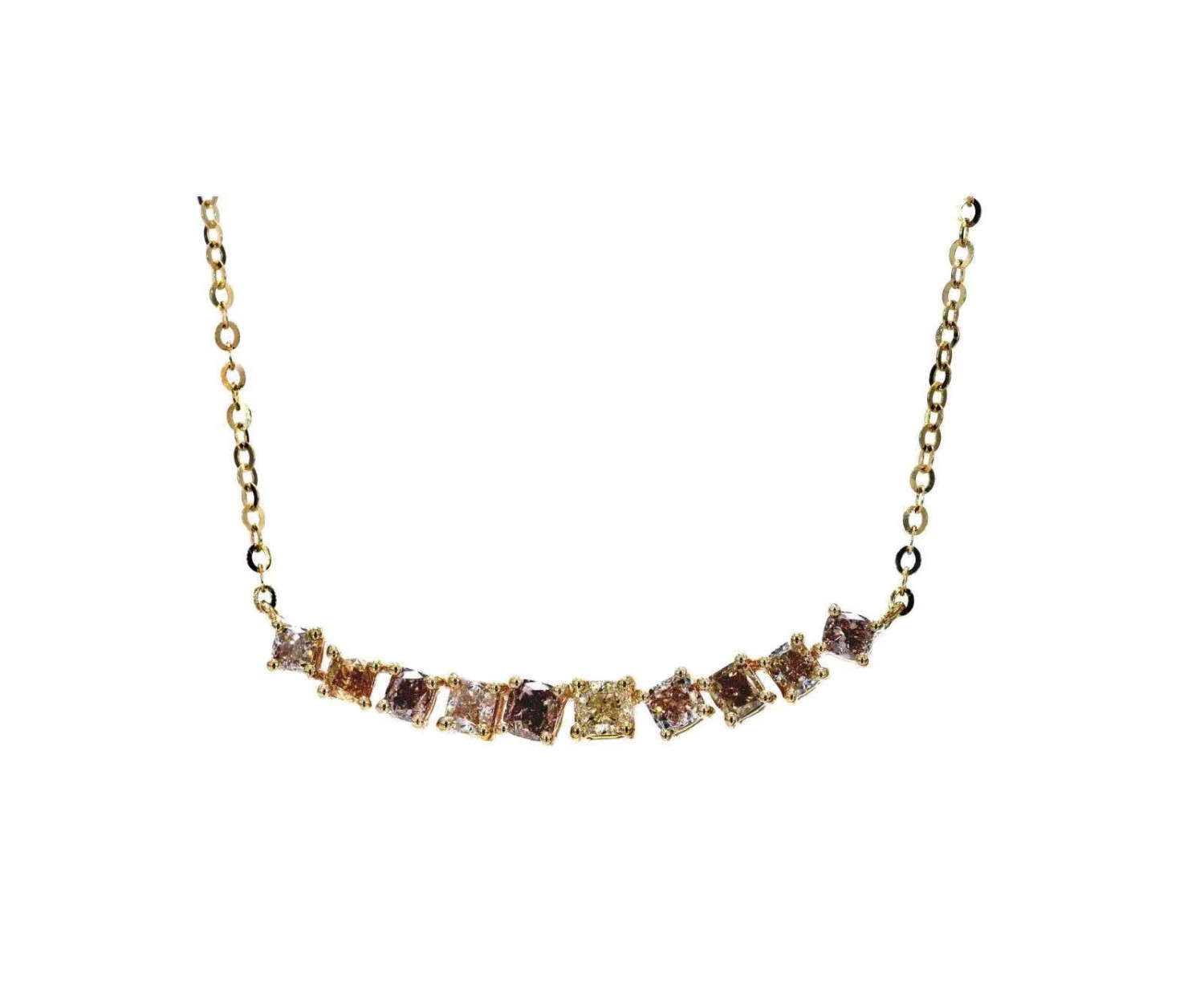 Multi Shape Natural Colour Diamond Pendant / PK-48P/NCR