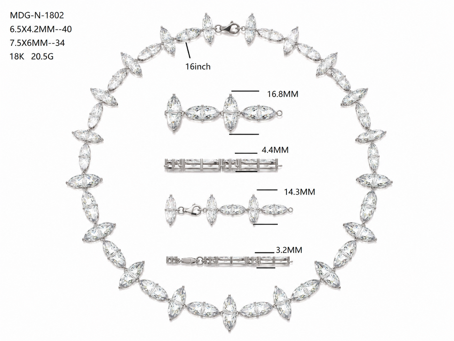Diamond Necklace / MDG-N-1802