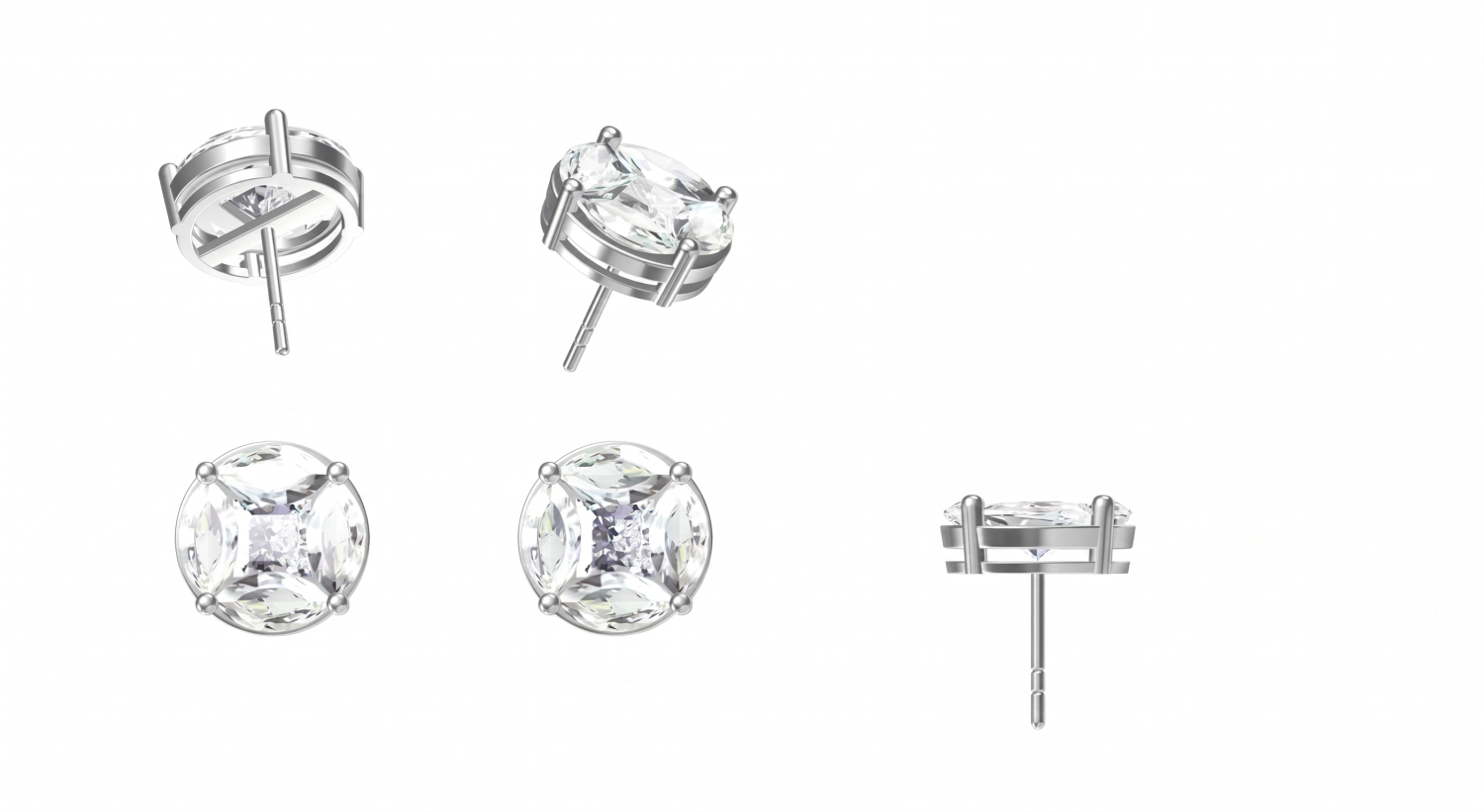 Round Illusion Earrings 11mm Face / HK2410016-E