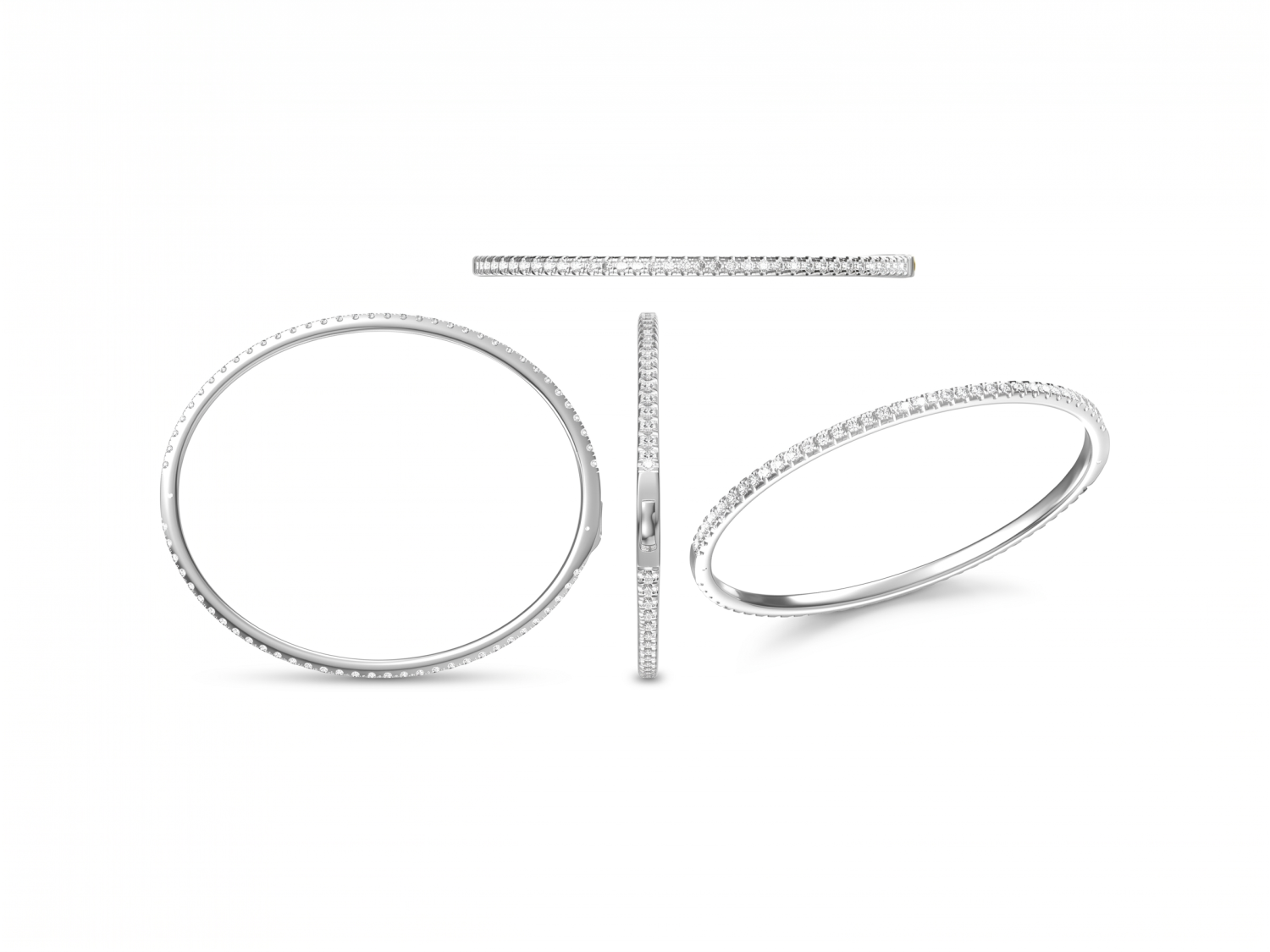 Bracelets Oval with 2 MM Round Diamonds / HK2501105-L
