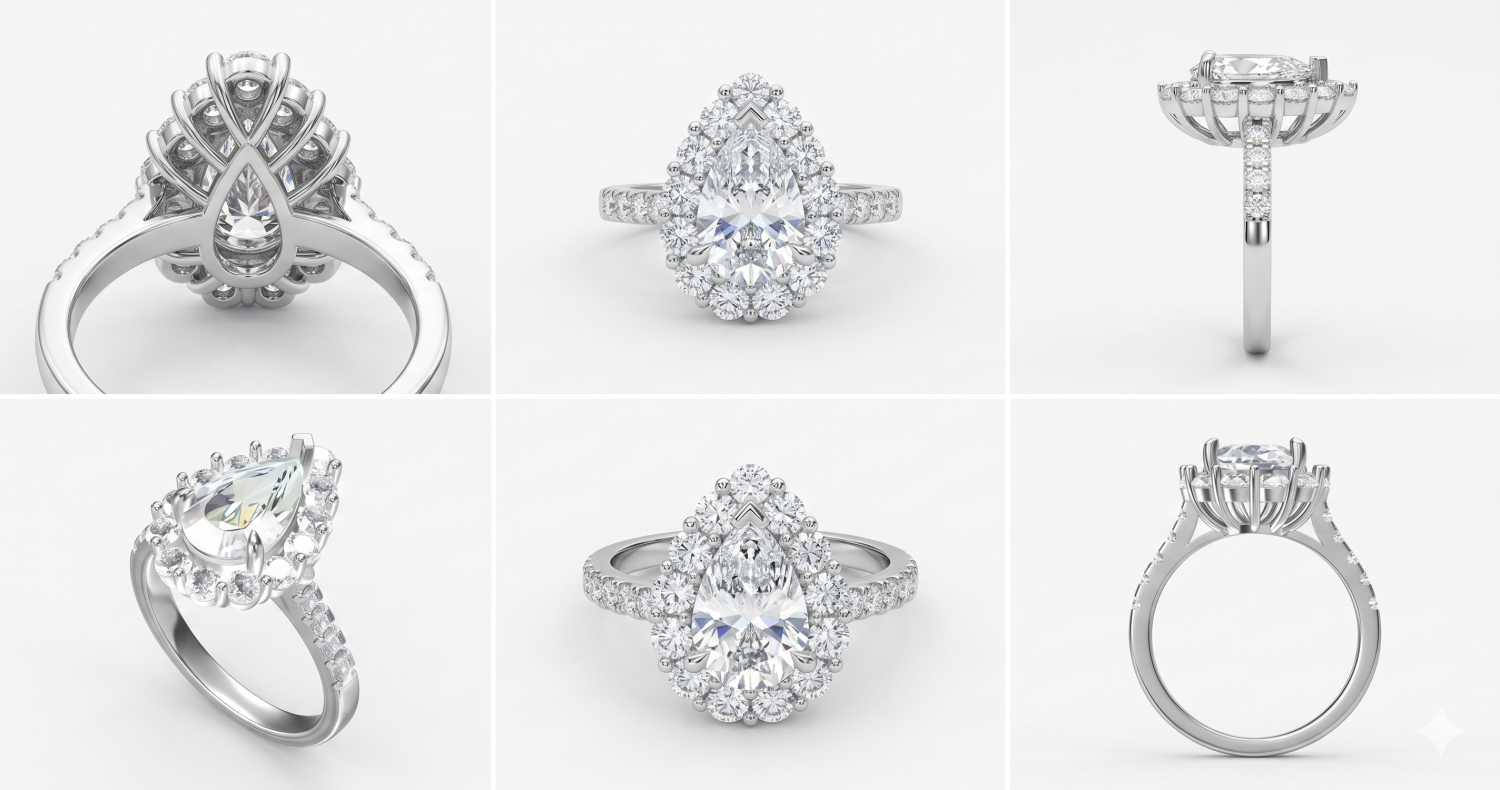 Engagement Ring Pear / HK2501225-R