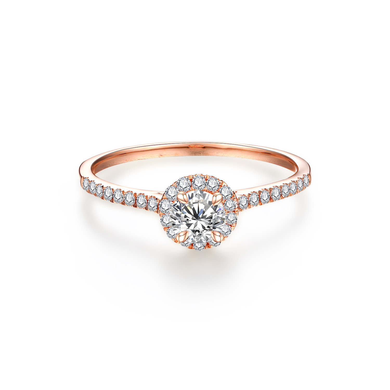 GIA Certified Round White Diamond Ring / PK-21R/COR