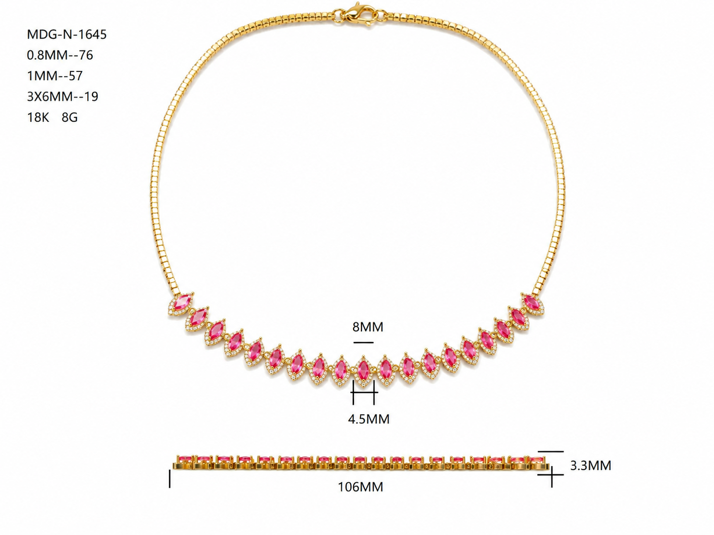 Diamond Necklace / MDG-N-1645