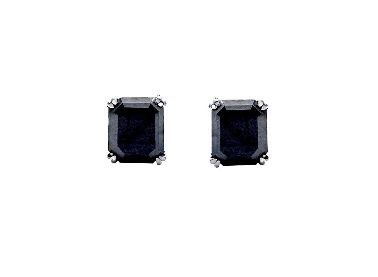 Black Diamond Octagon Earrings / PK-61E/NOR