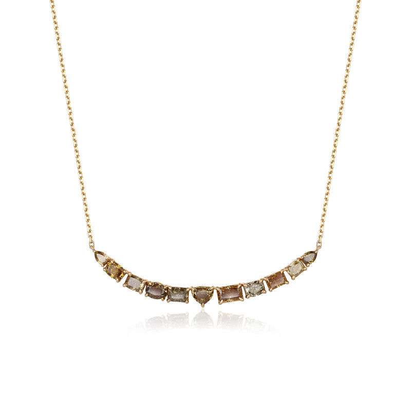 Multi Shape Natural Colour Diamond Pendant / PK-58P+1/MRNR