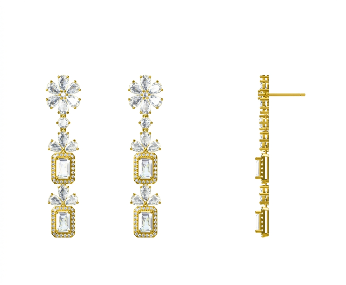 Diamond Earrings / MDG-E-1533