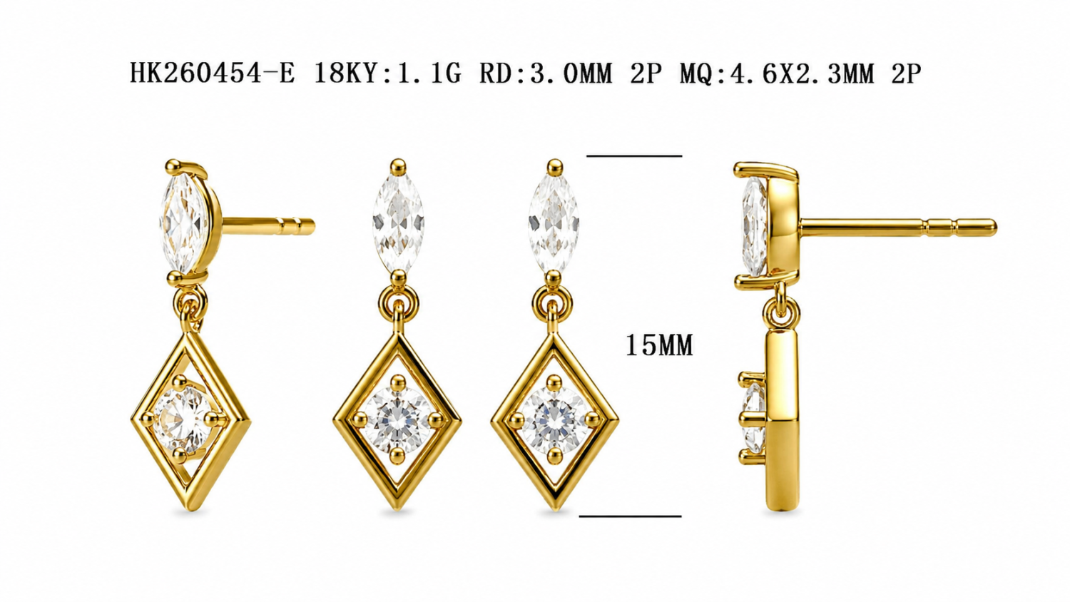 Diamond Earring / HK260454-E
