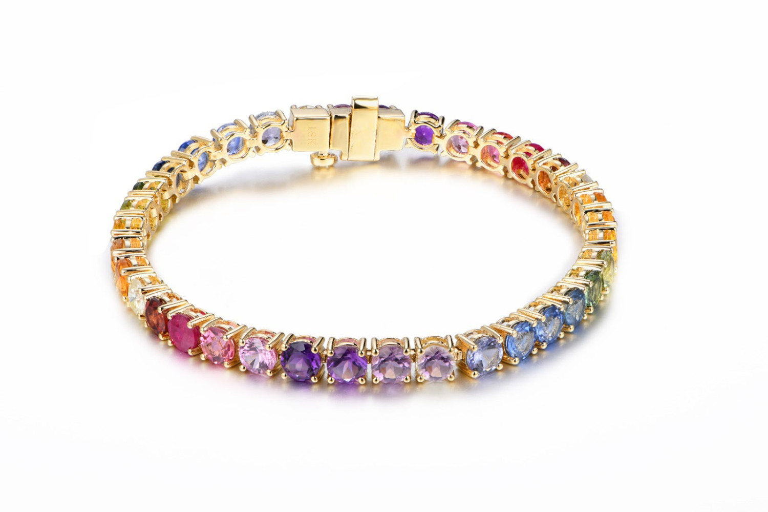 Multi Sapphire Tennis Bracelet / PK-38B/MMMR